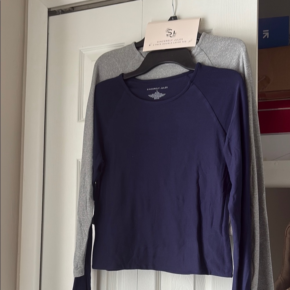 Two long sleeve shirts, large, NWT